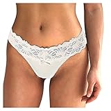 YAOBF Damen Unterhose Spitze Dessous Tangas Sexy Soft Fit Lingerie Underwear Set Schlüpfer Unterwäsche Panties Tanga Slips Hipster Erotisch Dessous String Unterhose (Weiß 4,M)