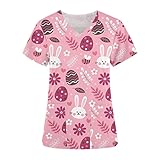 Ostern Oberteile Damen Sommer Lässig: Sommer T-Shirt Damen Kurzarm Oberteile Damen Tshirt Frauen Basic Kurzarm Shirt Sommer Tops Kurzarm Rundhals Blusen Oversize Elegant Top