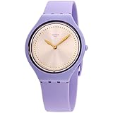 Swatch Unisex Erwachsene Analog Quarz Uhr mit Silikon Armband SVOV100