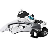 Shimano Tourney FD-TX800-TS3 Umwerfer 7/8-fach Top Swing schwarz/silber Ausführung 63-66° Kettenstrebenwinkel 2016 Mountainbik