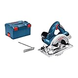 Bosch Professional 18V System Akku Kreissäge GKS 18V-LI (Schnitttiefe 90°/45°: 51mm/40mm, ohne Akkus und Ladegerät, in L-BOXX 238)