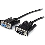 StarTech.com 1m DB9 Seriell RS232 Verlängerungskabel, RS 232 DB-9 Kabel Verlängerung- DB 9 (Stecker) RS-232 (Buchse) Schw