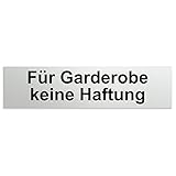 Kinekt3d Leitsysteme Schild/Türschild 160 x 40 x 1,5 mm - Aluminium Vollmaterial eloxiert - Oberfläche in geschliffener Edelstahloptik - 100% Made in Germany (Für Garderobe keine Haftung)
