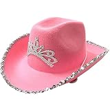 Ruluti 1pc Western-Art-cowboyhut Glitter Cowboy Hut Country Ranch-Feiertags-Kleid-Partei-H