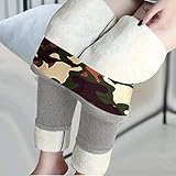 Damen Leggings Winterhose Thermoleggings Gefüttert Thermo Super Dicke Kaschmir Samt Drucken Plaid Muster High Waist Bequem Warme Strumpfhose Winterleggings Hosen Yog