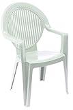 Grosfillex Fidji Evolution Stapelsessel, Weiß, 59 x 58 x 91