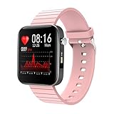 YoYoFit Smartwatch Fitness Armband mit Pulsuhren,Fitness Uhr mit Blutdruck,Taschenlampe,Pulsoximeter,1.54 Zoll Voll Touchscreen Sportuhr Wasserdicht Aktivitätstracker Schrittzähler Uhr für iOS