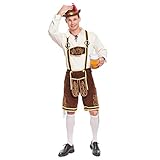 Spooktacular Creations Herren Bayerisches Oktoberfest Kostüm Set für Halloween Dress Up Party, Fasching, Wiesn und Bierfest (Medium)