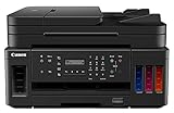 Canon PIXMA G7050 MegaTank Tintenstrahldrucker Multifunktionssystem mit nachfüllbaren Tintenbehältern (Drucken, Scannen, Kopieren, Faxen, DIN A4, WLAN, LAN, Duplexdruck, LC-Display), schw