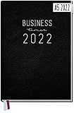 Chäff Business-Timer 2022 A5 [Schwarz] 1 Woche 2 Seiten | Terminplaner, Wochenplaner, Wochenkalender, Organizer, Terminkalender für perfektes Zeitmanagement | nachhaltig & k