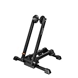 ROCKBROS Fahrrad Ständer Hinterradständer Ausstellungsständer Fahrradhalter Faltbar aus Aluminium (Schwarz (Lack spritzt))