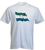 T-Shirt für Fußball LS154 Ländershirt M Mehrfarbig Sierra Leone - Sierra Leone mit Fahne/Flagge - Fanshirt - Fasching - Geschenk - Fasching - Sportshirt W