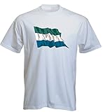 T-Shirt für Fußball LS154 Ländershirt M Mehrfarbig Sierra Leone - Sierra Leone mit Fahne/Flagge - Fanshirt - Fasching - Geschenk - Fasching - Sportshirt W