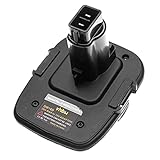 vhbw Akku-Adapter kompatibel mit DeWalt & Milwaukee Elektrowerkzeug/Akku - Adapter für 20 V Li-Ion Akkus auf 18 V Ni-MH Akk