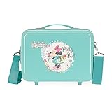 Disney Minnie Florals Kulturbeutel, anpassbar, mit Umhängetasche, Blau, 29 x 21 x 15 cm, starr, ABS, 9,14