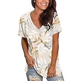 Glitzer Shirt Damen v Shirt Damen Pullover Damen rot Mero Tshirt Regenbogen Rock Damen Oberteil elegant Bluse Damen elegant Kurzarm-blusen top lila Coole Pullover Damen M