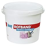 Knauf 4006379074440 Rotband Universal-Grundierung für optimale Haftung von Grundputzen und Spachtelmassen auf mineralischen Untergründen, Rosa, 5 kg (1er Pack)