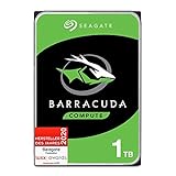 Seagate Barracuda 1 TB interne Festplatte, HDD, 3.5 Zoll, 7200 U/Min, 64 MB Cache, SATA 6 Gb/s, silber, FFP, Modellnr.: ST1000DMZ10