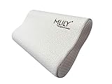 Orthopädisches Nackenstützkissen von Mlily Kissen aus viscoelastischem Gelschaum (Memory foam), einstellbare Höhe, 60x35x13cm in weiß, ergonomisches Kopfkissen, Visco Schlafkissen, Nackenkissen inkl. Bezug