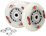 Streetsurfing Ersatzrollen Original Light Up Wheels 2 LED Waveboard, White, 500197