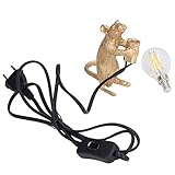 Tierlampe, leicht zu ersetzende weiche Beleuchtung Harz-Tierlichter für Wohnkultur für Büro für Café(Goldenes Ansehen)