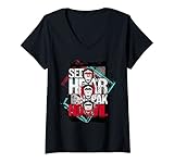 Damen See Hear Speak No Evil T-Shirt mit V