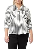 VERO MODA Female Hemd mit 3/4 Ärmeln Gestreiftes LSnow White 1