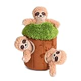 GUOJFEN 4 Stück Fun Hide Seek Hundespielzeug Knarrendes Hide Seek Haustierspielzeug Nützliches Heimtierbedarf Flauschiges Plüschtierspielzeug für Haustier Katzen H