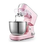 GAOTTINGSD Küchenmaschine Rührgerät Küchenmaschine Küchenmaschine Mit 5L Bowl 1000 W Motor, Kunststoff, Edelstahl for Kuchen, Batter, Brot, Desserts Und Vieles M