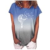 HHOP Damen Herbst Pullover blusen festlich T'shirt Damen lockere Bluse Fall Clothes T'shirt Damen Pullover Damen elegant pinkkola Damen Pullover, Royalb