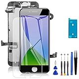 für iPhone 7 Display Schwarz 4.7' Vollständige Baugruppe 3D Berührung LCD Digitalisiergerät Bildschirm Ersatz Kit für A1660, A1778, A1779, A1780 mit Kamera+Hörmuschel+S