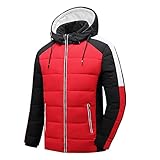 Finetyu Herren Warme Winterjacke Parka Jacke mit Fell Wintermantel mit Kapuze Übergangsjacke Gefütterte Winterparka Verdickung Plus Fleece Wärme Abnehmbarer Kragen Baumwolle Mit Eingebauten T