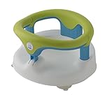 Rotho Babydesign Badesitz, Mit aufklappbarem Ring inkl. Kindersicherung, 7-16 Monate, Bis max. 13kg, BPA-frei, 35x31,3x22cm, Weiß/Apple Green/