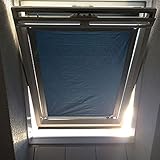 Seefrau Sonnenschutz für Velux & Roto Dachfenster | Ohne Bohren mit Saugnapf *KraftHaftSauger Made in Germany!* Rollo Braas | Fakro | Verdunklungsrollo - Größe: Roto 9/14 = 72x118