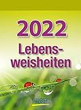 Lebensweisheiten - Kalender 2022 - Korsch-Verlag - Tagesabreisskalender mit Zitaten - 12 cm x 16