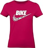 Damen Fahrrad T-Shirt: Bike - Tailliert - Fahrrad Geschenke für Frauen - Radfahrerinnen - Mountain-Bike - MTB - BMX - Fixie - Rennrad - Tour - Outdoor - Sport - Frau - Urban City Streetwear - Fun (S)