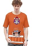 AMOMA Unisex Anime One Piece 3D Digitaldruck T-Shirt Freizeit Cartoon ACE Luffy Chopper Zoro Kurzärmliges Tops Tees(XXS,CartoonACE)