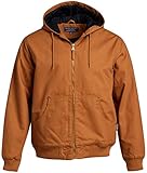 Bass Herren Duck Canvas Jacke mit Futter - Braun - Groß