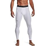 Under Armour Herren Ua Hg Armour Leggings lange Sportleggings; atmungsaktive enganliegende Laufhose, White / Black, L