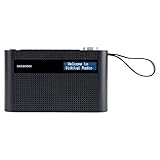 MEDION P66007 tragbares DAB+ Radio (DAB Plus, UKW, Bluetooth, 60 Senderspeicher, dimmbares Display, integrierter Akku, Teleskopantenne) schw