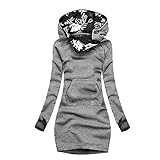 GULASISI Damenmantel Warme Lange Hoodie Jacke Kapuzenpullover Herbst Winter Zip Tunika Kapuzenjacke Mantel Sweatshirt Mit Kapuze Gefüttert Herbst Winter Outwear Park