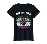 Damen Free Mom Hugs Sunflower Asexual Ace Pride Flag LGBTQ Women T-S