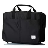 BAMBINIWELT Reisetasche Handgepäck Business Boardgepäck Bordcase 40x20x25 40x30x20 Ryanair Wizzair (klein (40 x 25 x 20 cm), schwarz-schwarz)