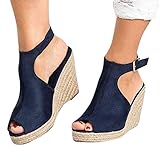 Sandalen Damen mit Absatz Bequem Elegant Sommerschuhe Sandals Römersandalen Sommer Freizeit Frauen Riemchensandale Sandaletten Schuhe Römische Atmungsaktiv Sandalen G