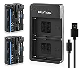 Blumax 2X Akku 1650mAh ersetzt Sony NP-FM500H + Slim Dual-Ladegerät USB kompatibel mit Sony Alpha 68 Alpha 58 Alpha 99II
