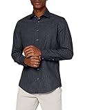 Seidensticker Herren Slim Langarm Print Allover Business Hemd, Schwarz, 40