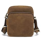 Herren Arbeit Umhängetasche Schultertasche, Männer Echtes Leder Crossbody Tasche Casual Umhängetasche Klassische Mode Messenger Bag Office Business Aktentasche Reise Satchel Classic Businesstasche M