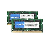 TECMIYO 8GB DDR3 (2x4GB) PC3-10600S DDR3 1333MHZ Sodimm RAM 2RX8 Dual Rank CL9 204 Pin 1,5V Non-ECC Ungepufferter Laptop-Speicher RAM für Intel AMD und Mac Sy