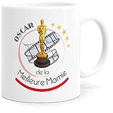 Humor-Tasse, Oscar de la beste Mamie, lustige Botschaft, Liebe, originelle Geschenkidee, bedruckt in Frankreich, für Großmutter, Freundin, Partnerin, Schwester für Geburtstag, Party, W