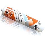 PTW Premium Sanitär-Silikon - Hochwertiger Silikon Dichtstoff für Sanitär- und Küchenbereich -Geruchsarm & Schimmelresistent (2x290ml, silbergrau)